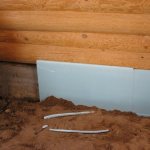 photo: how to insulate the foundation of a bathhouse