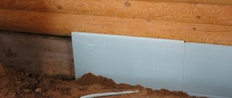 photo: how to insulate the foundation of a bathhouse