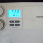 photo of error f22 on the Vaillant boiler