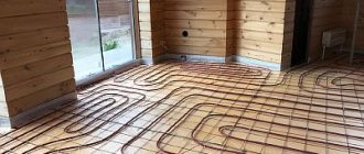 Photo - heated floor in a frame house