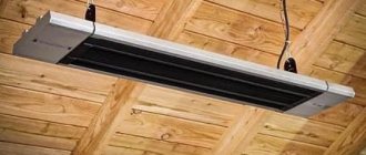 Infrared ceiling heater