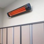 Infrared heater in the house on the wall
