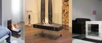 Floor bio fireplaces for home