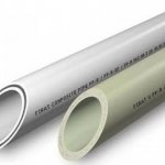 Samples of polypropylene pipes