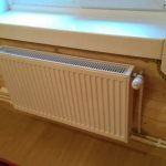 Heating radiator under the window