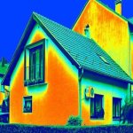 Thermogram of a country house