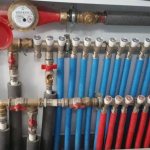 Installed manifolds for water distribution