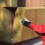 Insulation of facade with mineral wool