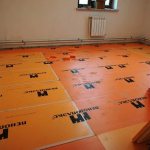 Floor insulation with Penoplex slabs