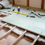 We insulate floors above a damp, cold basement