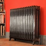 Cast iron radiators with forged elements will fit well into a room made in a classic style.
