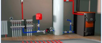 Closed heating system and its elements